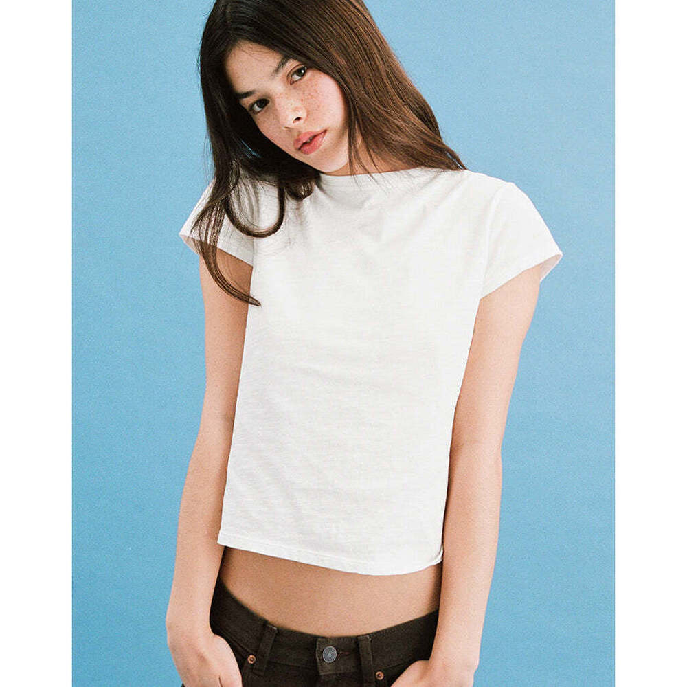 Motel Rocks Clio Baggy Tee in Ivory Size SS